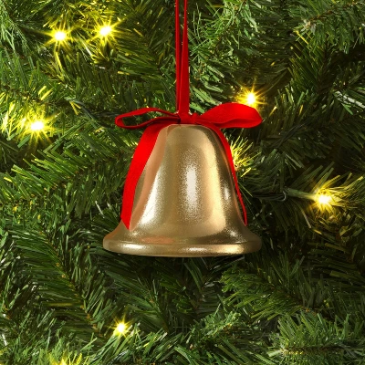 Christmas Metal Bell Ornament Gold - Wondershop™ 1 Christmas Metal Bell Ornament Gold - Wondershop™