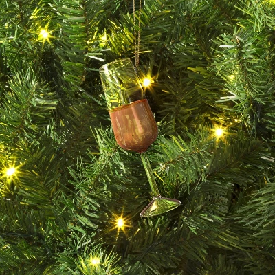 4.5" Christmas Glass Champagne Ornament - Wondershop™ 1 4.5" Christmas Glass Champagne Ornament - Wondershop™