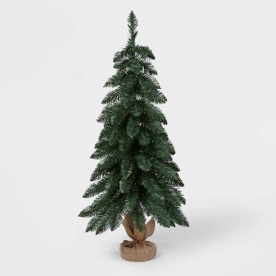 Unlit Downswept Alberta Spruce Mini Artificial Christmas Trees With Burlap Base - Wondershop™ 4 Unlit Downswept Alberta Spruce Mini Artificial Christmas Trees With Burlap Base - Wondershop™ - Image 4