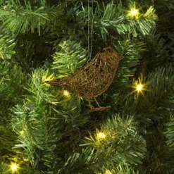 Christmas Wire Wrapped Bird Ornament Gold - Wondershop™
