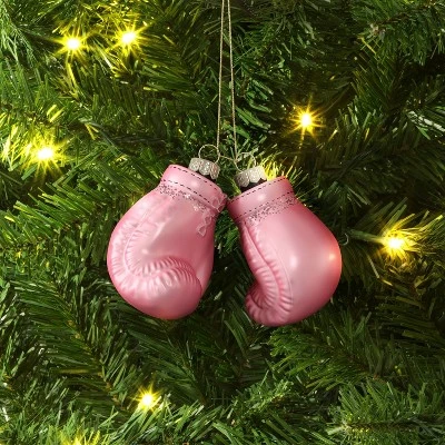 Christmas Glass Pink Boxing Glove Ornament - Wondershop™ 1 Christmas Glass Pink Boxing Glove Ornament - Wondershop™