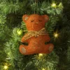 5" Christmas Fabric Teddy Faux Shearling Ornament - Wondershop™