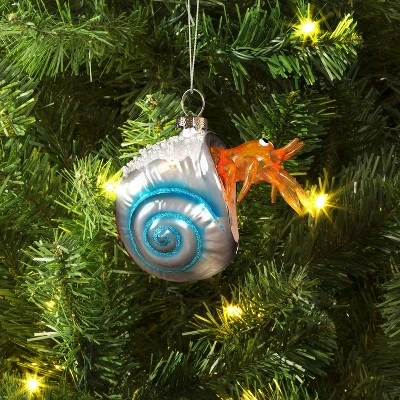 Christmas Glass Hermit Crab Ornament - Wondershop™ 1 Christmas Glass Hermit Crab Ornament - Wondershop™
