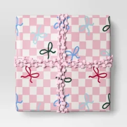 18' Christmas Humble Cheer Premium Ribbon Pink Poms - Wondershop™