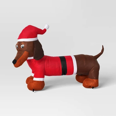 3.5' Christmas Indoor/Outdoor Lighted Inflatable Dachshund In Santa Suit - Wondershop™ 2 3.5' Christmas Indoor/Outdoor Lighted Inflatable Dachshund In Santa Suit - Wondershop™ - Image 2