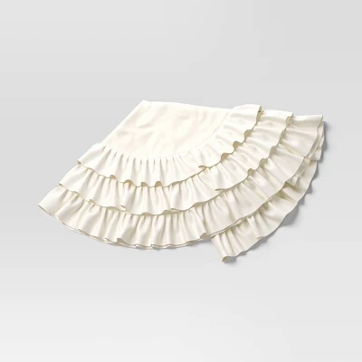 48" Velvet Tree Skirt With 3 Layers Of Ruffles - Wondershop™ 7 48" Velvet Tree Skirt With 3 Layers Of Ruffles - Wondershop™ - Image 7
