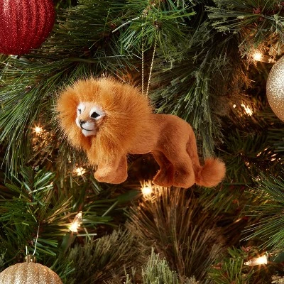 Faux Fur Lion Christmas Tree Ornament - Wondershop™ 1 Faux Fur Lion Christmas Tree Ornament - Wondershop™