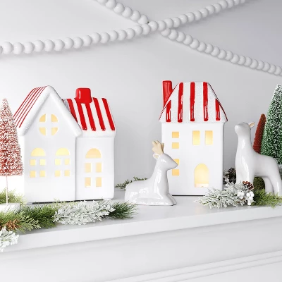 6.25" Christmas Lit Ceramic House - Wondershop™ 1 6.25" Christmas Lit Ceramic House - Wondershop™