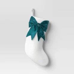 21" White Stocking With 3D Bow Decor - Wondershop™ -Wondershop Sales GUEST b2daf032 dba4 4e30 80fa b8223578136a
