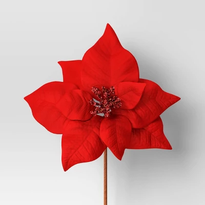 4pc Christmas Pick Set 2 Magnolia Leaf 2 Red Poinsettia - Wondershop™ 2 4pc Christmas Pick Set 2 Magnolia Leaf 2 Red Poinsettia - Wondershop™ - Image 2