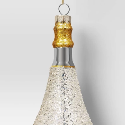 Christmas Glassed Beaded Champagne Bottle Ornament - Wondershop™ 2 Christmas Glassed Beaded Champagne Bottle Ornament - Wondershop™ - Image 2