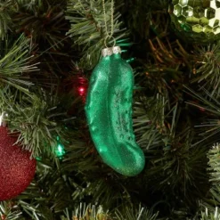 Pickle Glass Christmas Tree Ornament - Wondershop™: Mold-Blown, Indoor Decoration, 5.3" Height