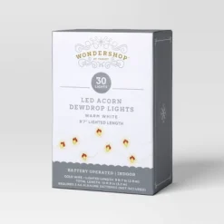 30ct LED Battery Operated Christmas Acorn Dew Drop Lights Warm White With Gold Wire - Wondershop™ 7 30ct LED Battery Operated Christmas Acorn Dew Drop Lights Warm White With Gold Wire - Wondershop™ -Wondershop Sales GUEST c552f2b6 7c0e 4ffe ac65 562ee8e95b8a