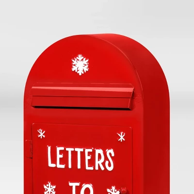 Christmas Metal Red Postbox Decor - Wondershop™ 2 Christmas Metal Red Postbox Decor - Wondershop™ - Image 2