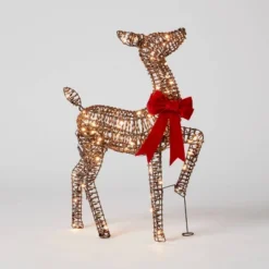 LED Faux Rattan Fawn With Red Bow Christmas Novelty Sculpture Light - Wondershop™ 10 LED Faux Rattan Fawn With Red Bow Christmas Novelty Sculpture Light - Wondershop™ -Wondershop Sales GUEST caf29859 95fb 465f a9bb 06e905b02379