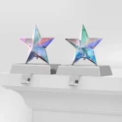 2pk Christmas Lit Iridescent Star Stocking Holder - Wondershop™ -Wondershop Sales GUEST cb3365da f1ca 4466 86c8 110838c14d11