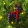 Christmas Fabric Deer Ornament Blue Plaid - Wondershop™