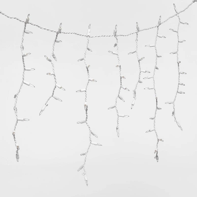 300ct High Density Christmas Icicle Lights Clear With White Wire - Wondershop™: Indoor/Outdoor, Incandescent 2 300ct High Density Christmas Icicle Lights Clear With White Wire - Wondershop™: Indoor/Outdoor, Incandescent - Image 2