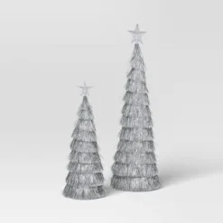2pk Christmas 18" And 12" Tinsel Trees - Wondershop™ -Wondershop Sales GUEST dbfd5e77 23ae 4173 96dd 8cba05960e13