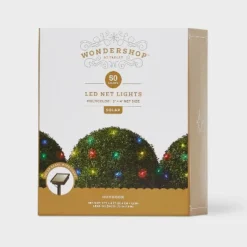 3'x4' 50ct Solar LED Christmas Net Lights With Green Wire - Wondershop™ -Wondershop Sales GUEST e2508e75 2ec5 4821 9632 550fcb4954cf