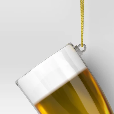 4" Christmas Glass Beer Ornament - Wondershop™ 2 4" Christmas Glass Beer Ornament - Wondershop™ - Image 2