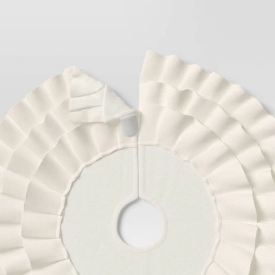 Christmas Mini Ruffle Tree Skirt Cream - Wondershop™ 3 Christmas Mini Ruffle Tree Skirt Cream - Wondershop™ - Image 3