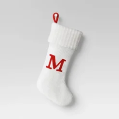 Knit Monogram Christmas Stocking White - Wondershop™ -Wondershop Sales GUEST ea931c04 1c18 4a27 aaaa dd353950034b