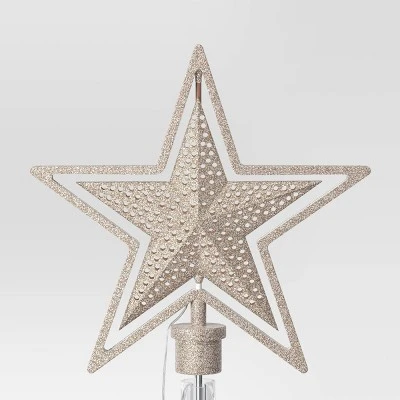 Christmas Lit Auto Rotating Star Tree Topper 5 Point Gold - Wondershop™ 3 Christmas Lit Auto Rotating Star Tree Topper 5 Point Gold - Wondershop™ - Image 3