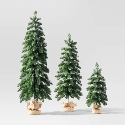 Unlit Downswept Alberta Spruce Mini Artificial Christmas Trees With Burlap Base - Wondershop™ 5 Unlit Downswept Alberta Spruce Mini Artificial Christmas Trees With Burlap Base - Wondershop™ - Image 5
