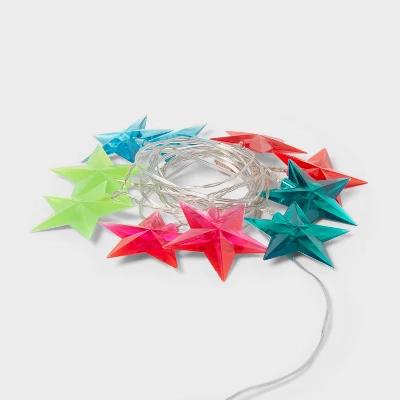 10ct LED Dewdrop Star Christmas Indoor Outdoor Novelty String Lights Multicolor With Clear Wire - Wondershop™ 2 10ct LED Dewdrop Star Christmas Indoor Outdoor Novelty String Lights Multicolor With Clear Wire - Wondershop™ - Image 2