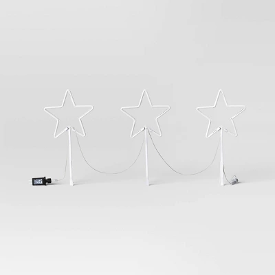 3pc Christmas LED Neon Star Novelty Pathway Marker - Wondershop™ 2 3pc Christmas LED Neon Star Novelty Pathway Marker - Wondershop™ - Image 2