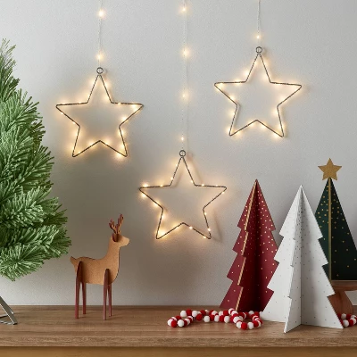 3pk 12in Lighted Window Curtain Stars Christmas Novelty Silhouette Lights Warm White - Wondershop™ 1 3pk 12in Lighted Window Curtain Stars Christmas Novelty Silhouette Lights Warm White - Wondershop™