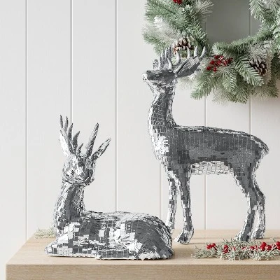 Christmas Silver Sitting Deer Decor - Wondershop™ 1 Christmas Silver Sitting Deer Decor - Wondershop™