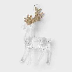 Acrylic Deer With Glittered Antlers Christmas Tree Ornament - Wondershop™ -Wondershop Sales GUEST ef162ca9 6ad4 4480 a6b8 4a75c8dd0db7
