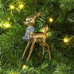 Christmas Plastic Deer Ornament Gold - Wondershop™