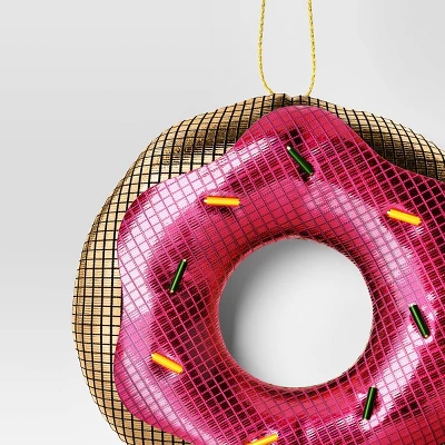 3" Christmas Fabric Disco Donut Ornament - Wondershop™ 2 3" Christmas Fabric Disco Donut Ornament - Wondershop™ - Image 2