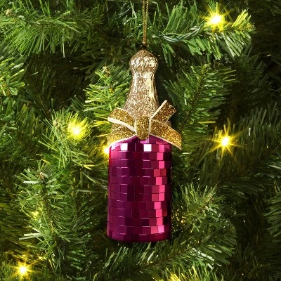 5" Christmas Disco Wine Ornament Hot Pink - Wondershop™ 1 5" Christmas Disco Wine Ornament Hot Pink - Wondershop™
