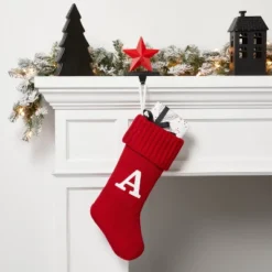 Knit Monogram Christmas Stocking Red - Wondershop™