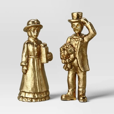 8pk Christmas Poly Animals/Trees/People Decor Set Gold - Wondershop™ 4 8pk Christmas Poly Animals/Trees/People Decor Set Gold - Wondershop™ - Image 4