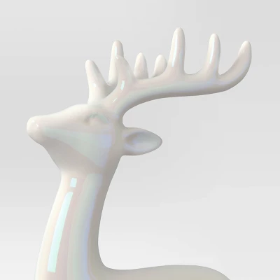 Christmas Ceramic Iridescent Deer Figural - Wondershop™ 2 Christmas Ceramic Iridescent Deer Figural - Wondershop™ - Image 2