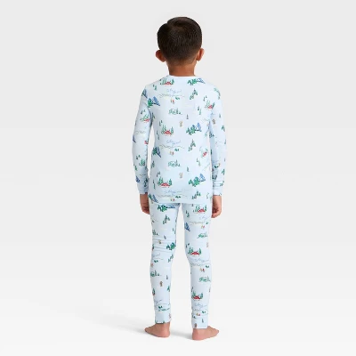 Toddler "Tis The Ski-son!" Cozy Knit Long Sleeve Shirt And Pants Holiday Matching Family Pajama Set - Wondershop™ Blue 1 Toddler "Tis The Ski-son!" Cozy Knit Long Sleeve Shirt And Pants Holiday Matching Family Pajama Set - Wondershop™ Blue